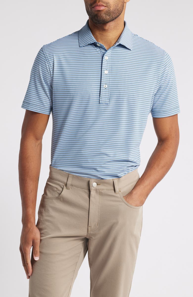 Peter Millar Avon Stripe Performance Jersey Polo, Main, color, 