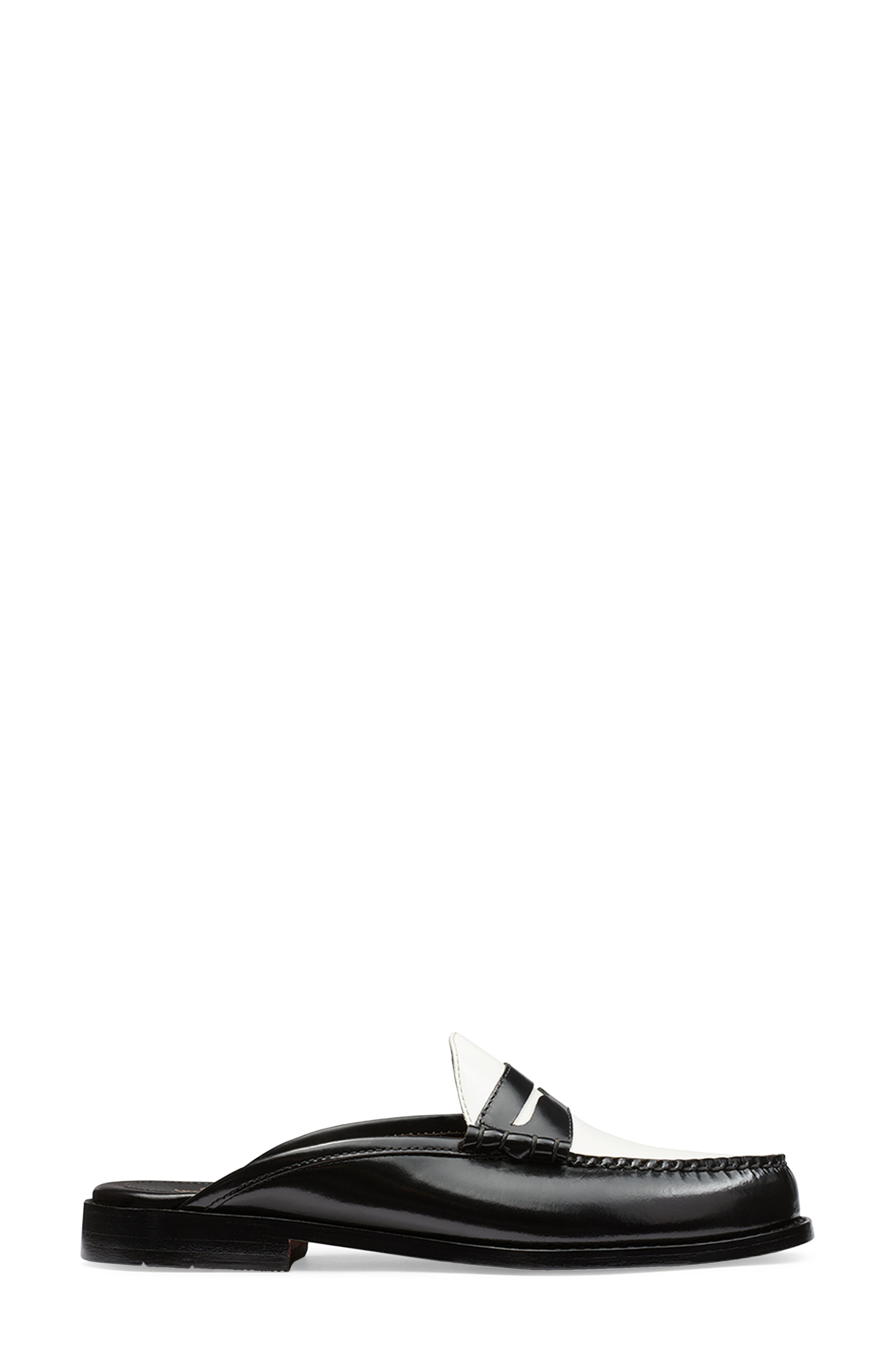 G.H.BASS Winston Loafer Mule, Alternate, color, Black White