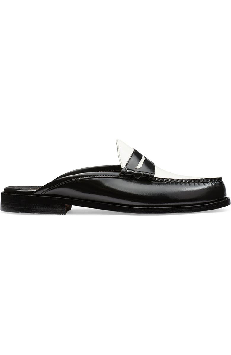 G.H.BASS Winston Loafer Mule, Alternate, color, Black White