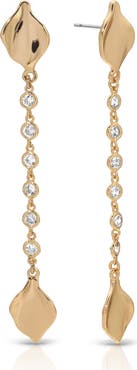 Ettika Crystal Bloom Linear Drop Earrings