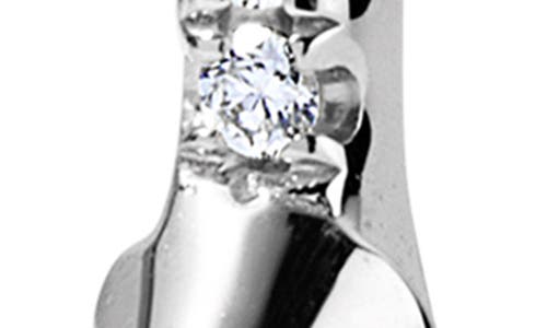 Maria Tash 18kt White Gold Triple Spike Diamond Huggie Earring In White Gold