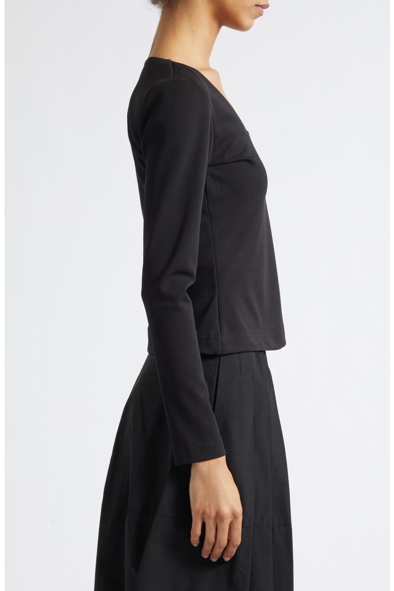 Val Asymmetric Strap Square Neck Top, Alternate, color, BLACK