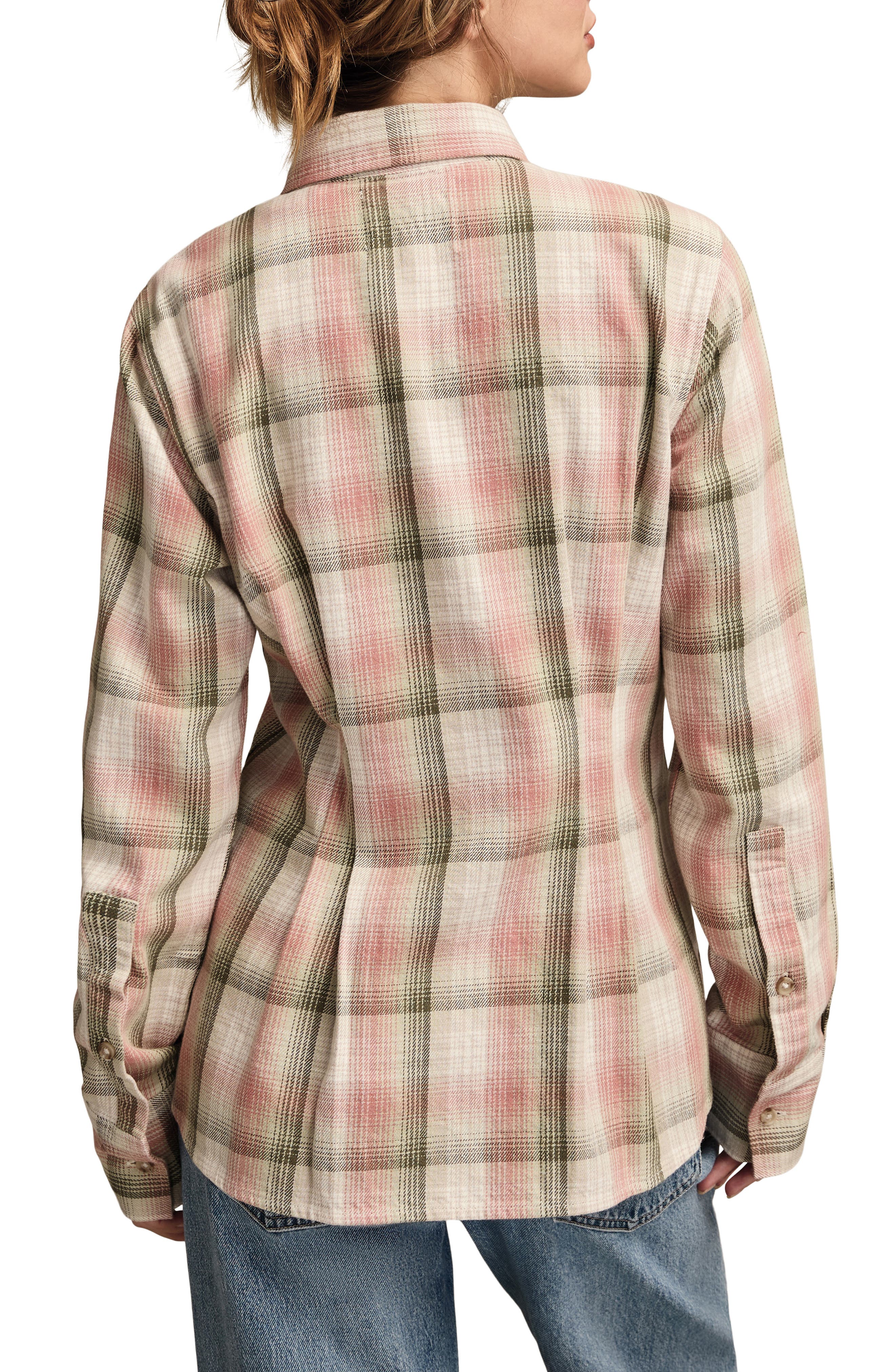 Plaid Button-Up Cotton Shirt - image 2