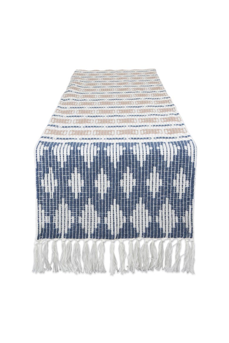 French Blue/Stone Colby Southwest Table Runner, Main, color, French Blue