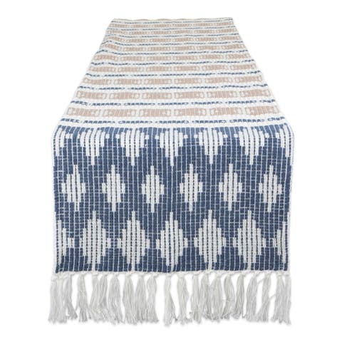 French Blue/Stone Colby Southwest Table Runner