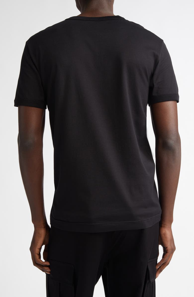 Dolce&Gabbana Embroidered Logo Cotton T-Shirt, Alternate, color,