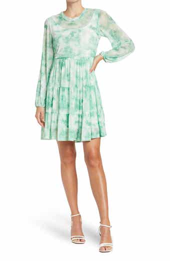 Love By Design Catherine Long Sleeve Mesh Babydoll Dress