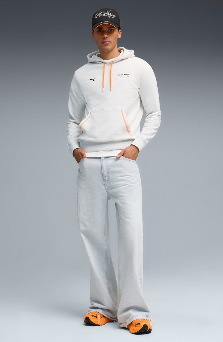 PUMA McLaren Cotton Blend Graphic Hoodie, Alternate, color, White Glow Heather