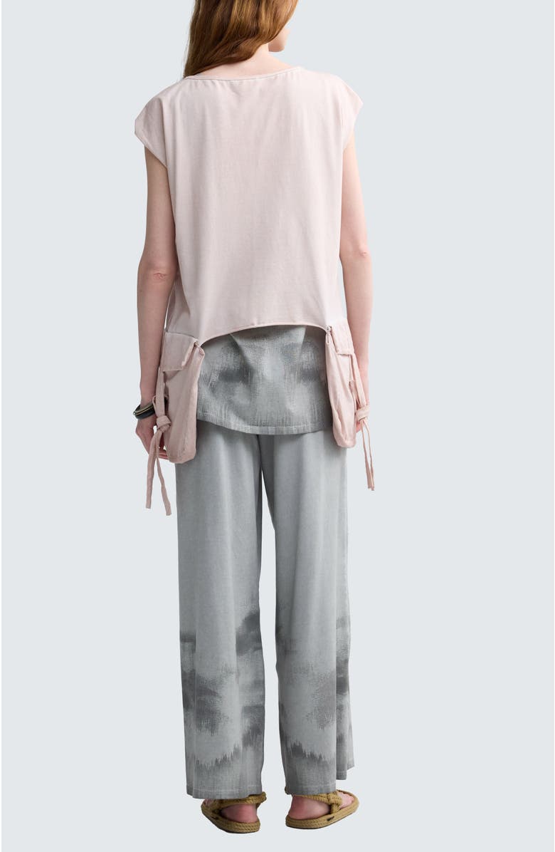 LUUKAA Daris Garment-Dyed A-Line Pants, Alternate, color, Ash Grey