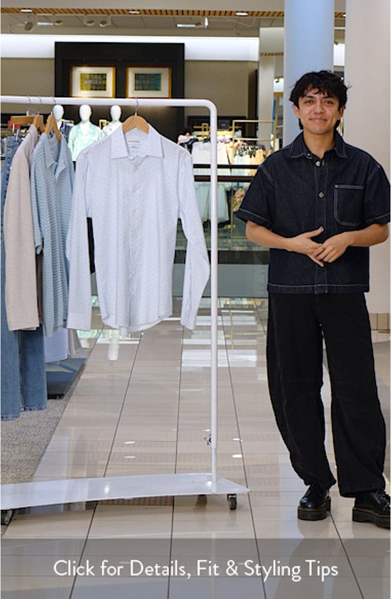 Trim Fit Floral Premium Performance Twill Dress Shirt, sales video thumbnail