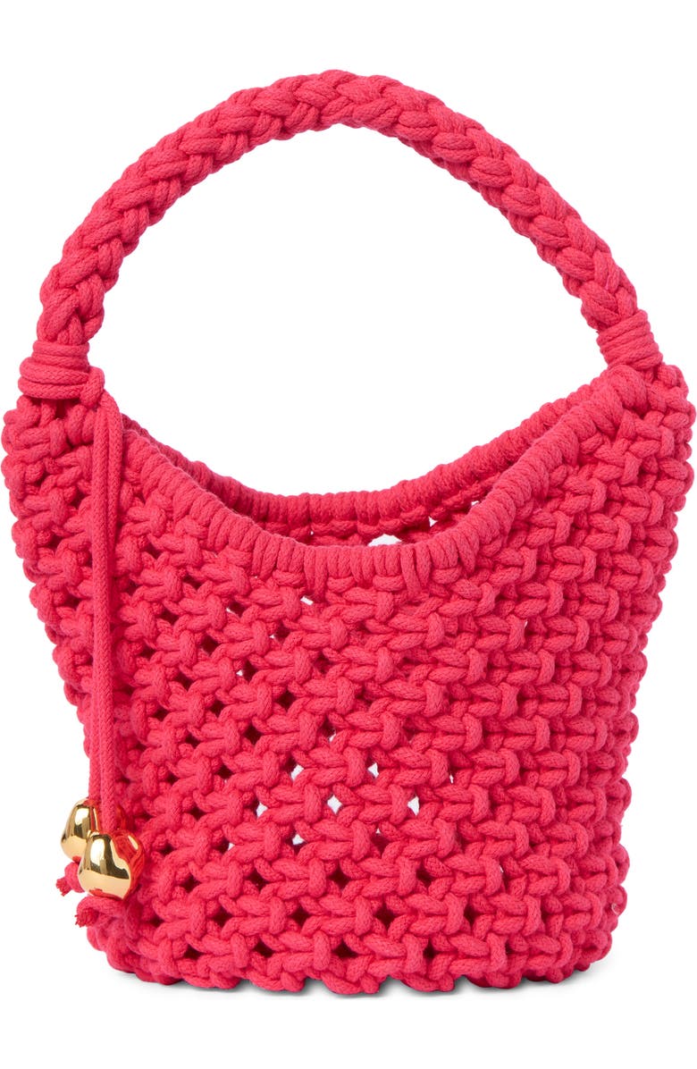 Madewell Braided Rope Pouchette, Main, color, Watermelon