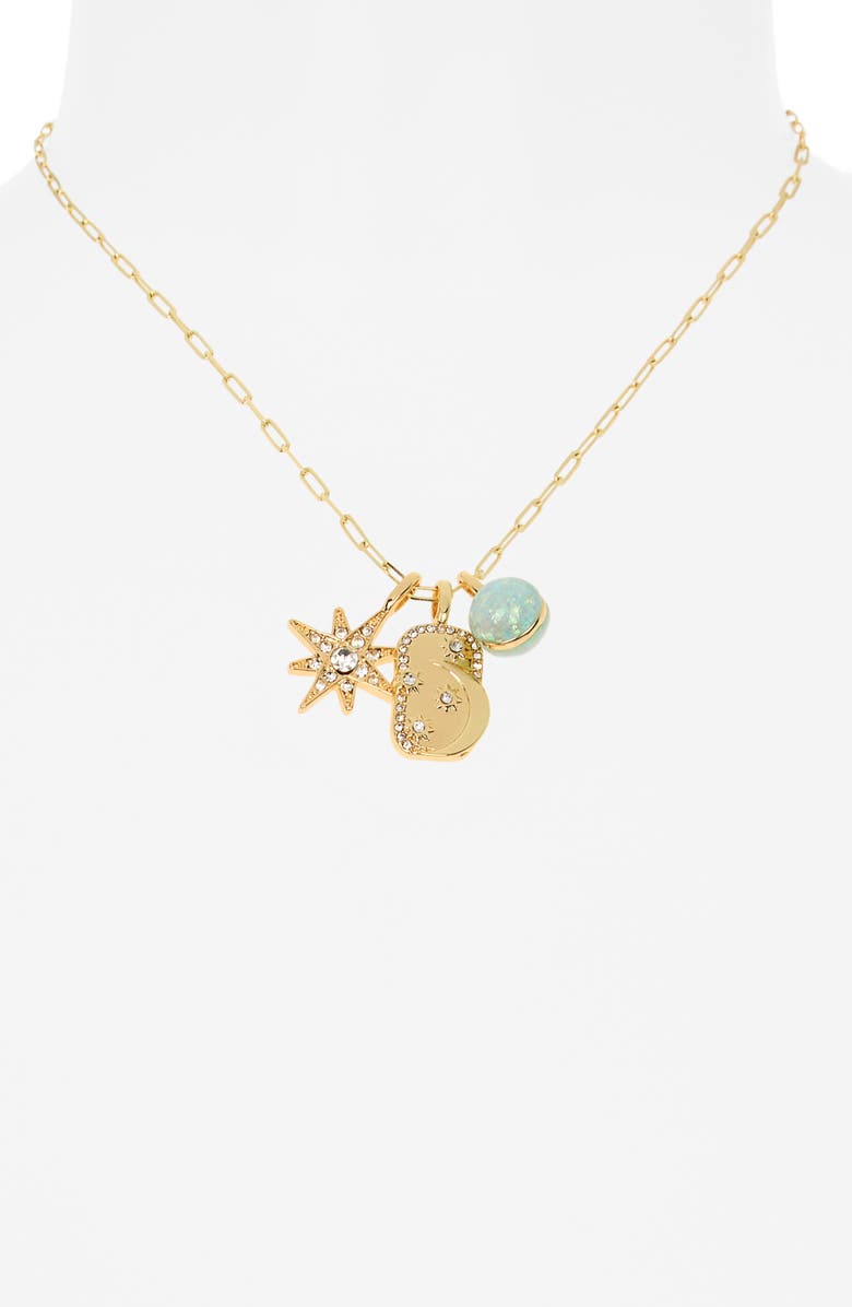 BaubleBar Celestial 4-Pack Earrings, Necklace & Bracelet Set, Alternate, color, Clear