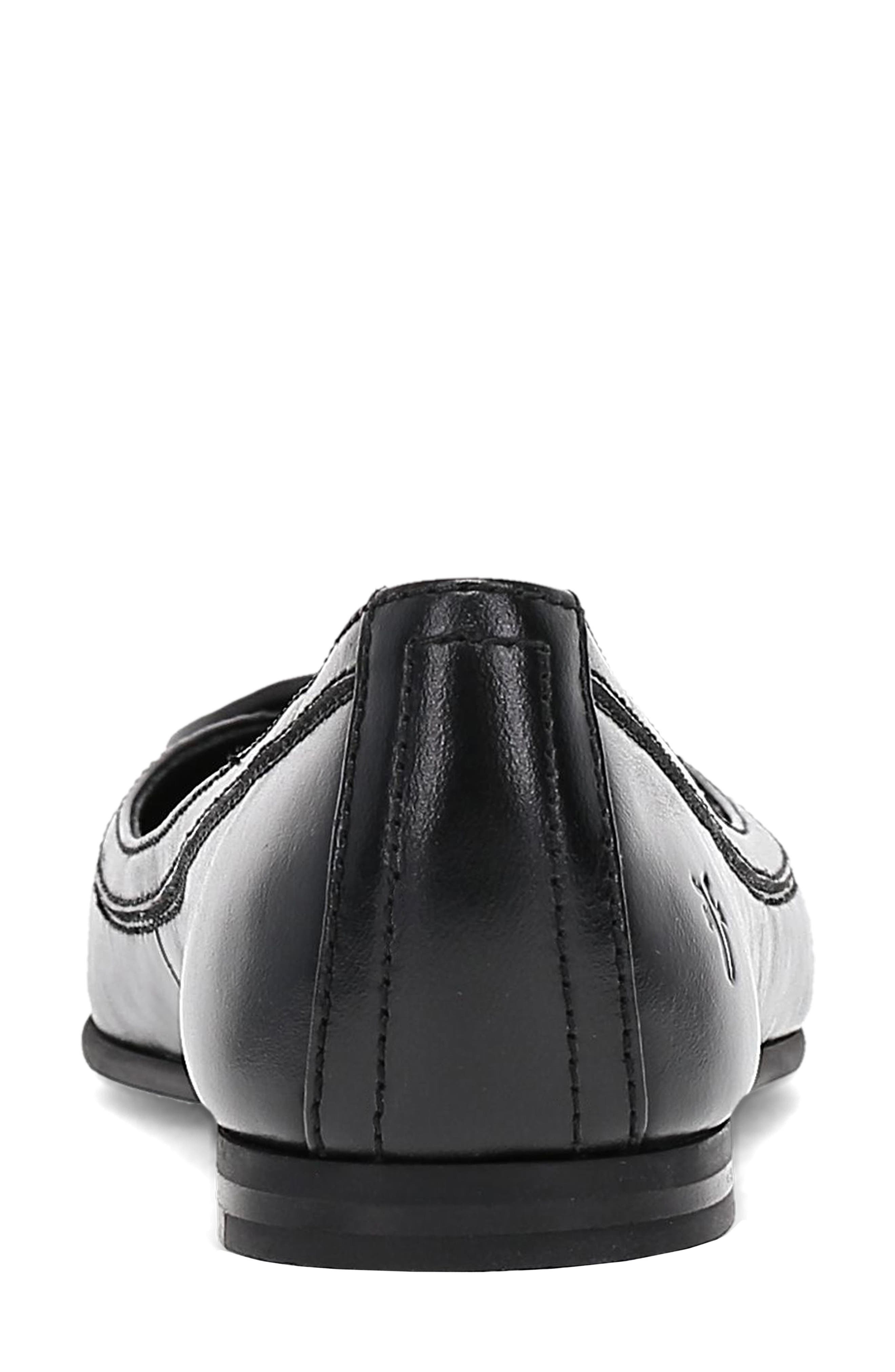 Frye Carson Logo Ballet Flat, Alternate, color, Black