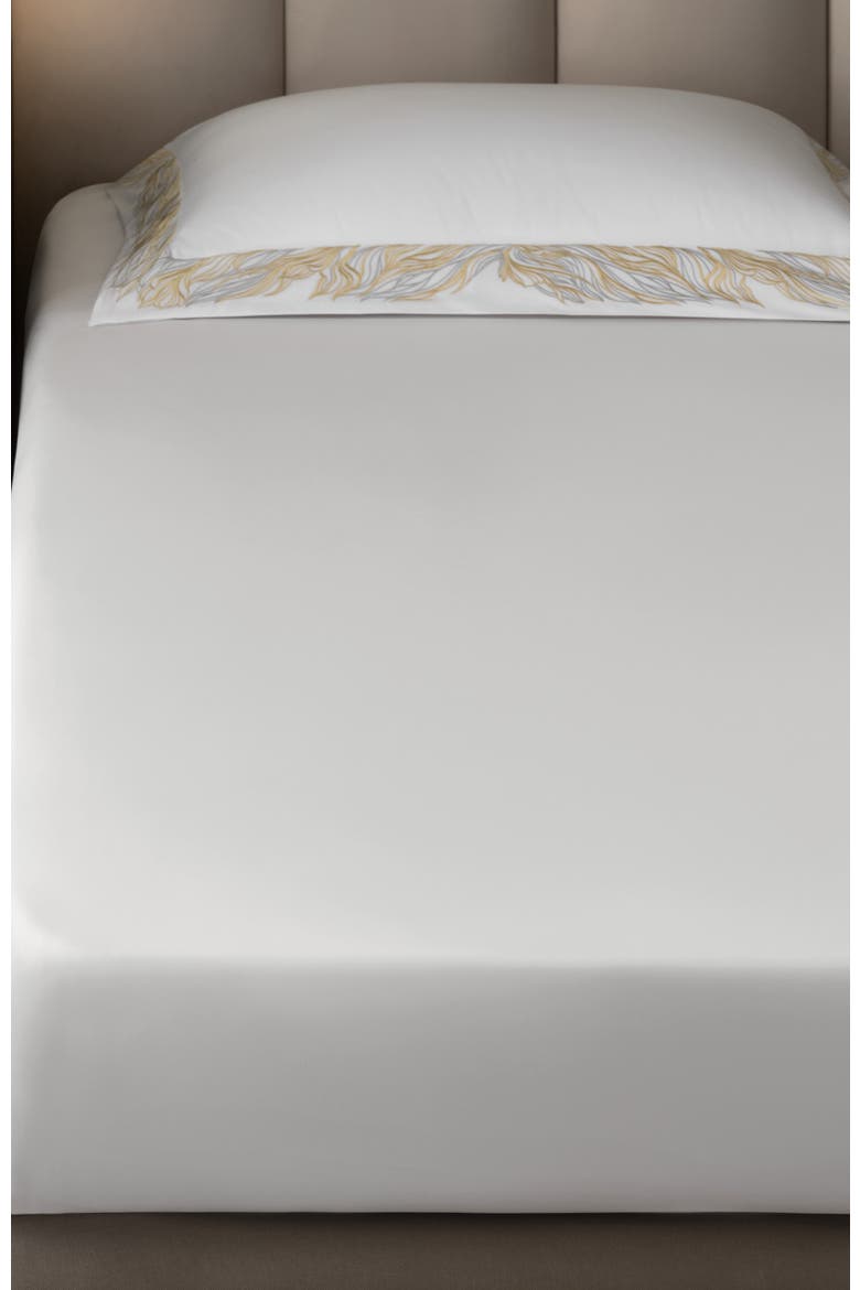 Vellar fitted sheet, Alternate, color, White
