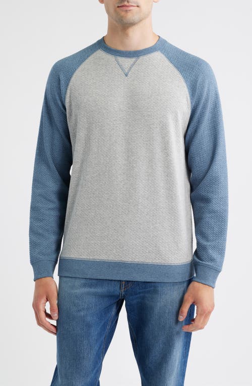 Johnnie-o Weyburn Textured Sweatshirt In Blue