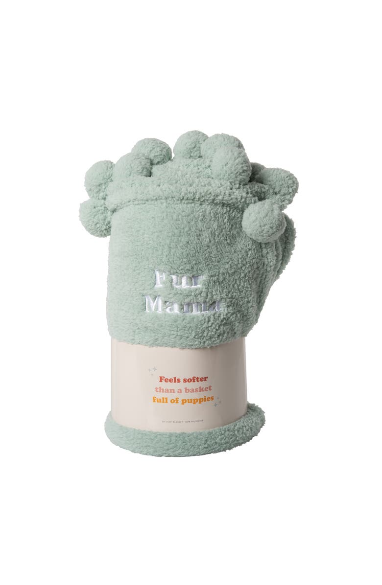 Totalee Gift Fur Mama Blanket Polyester Green, Alternate, color, Green