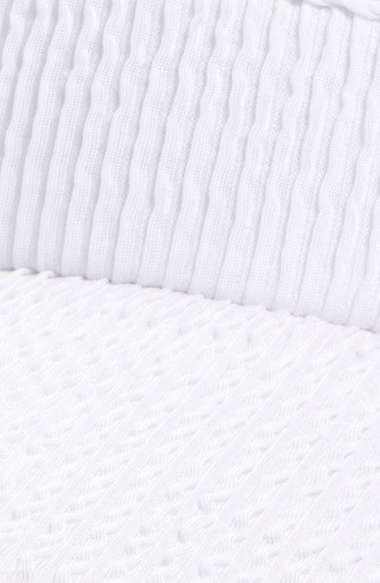 Lele Sadoughi Swimmer Bow Tie Visor, Alternate, color, Chalk