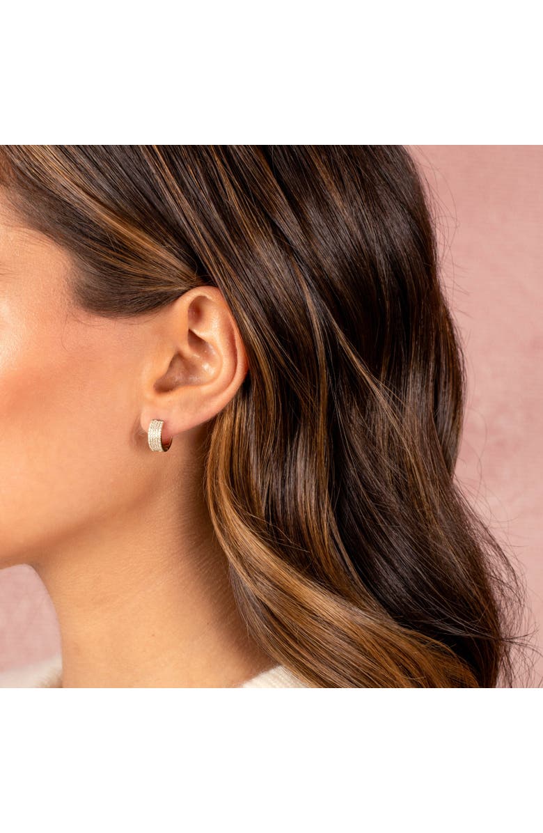 BY ADINA EDEN Diamond Pave Five Row Huggie Earring 14K, Alternate, color,