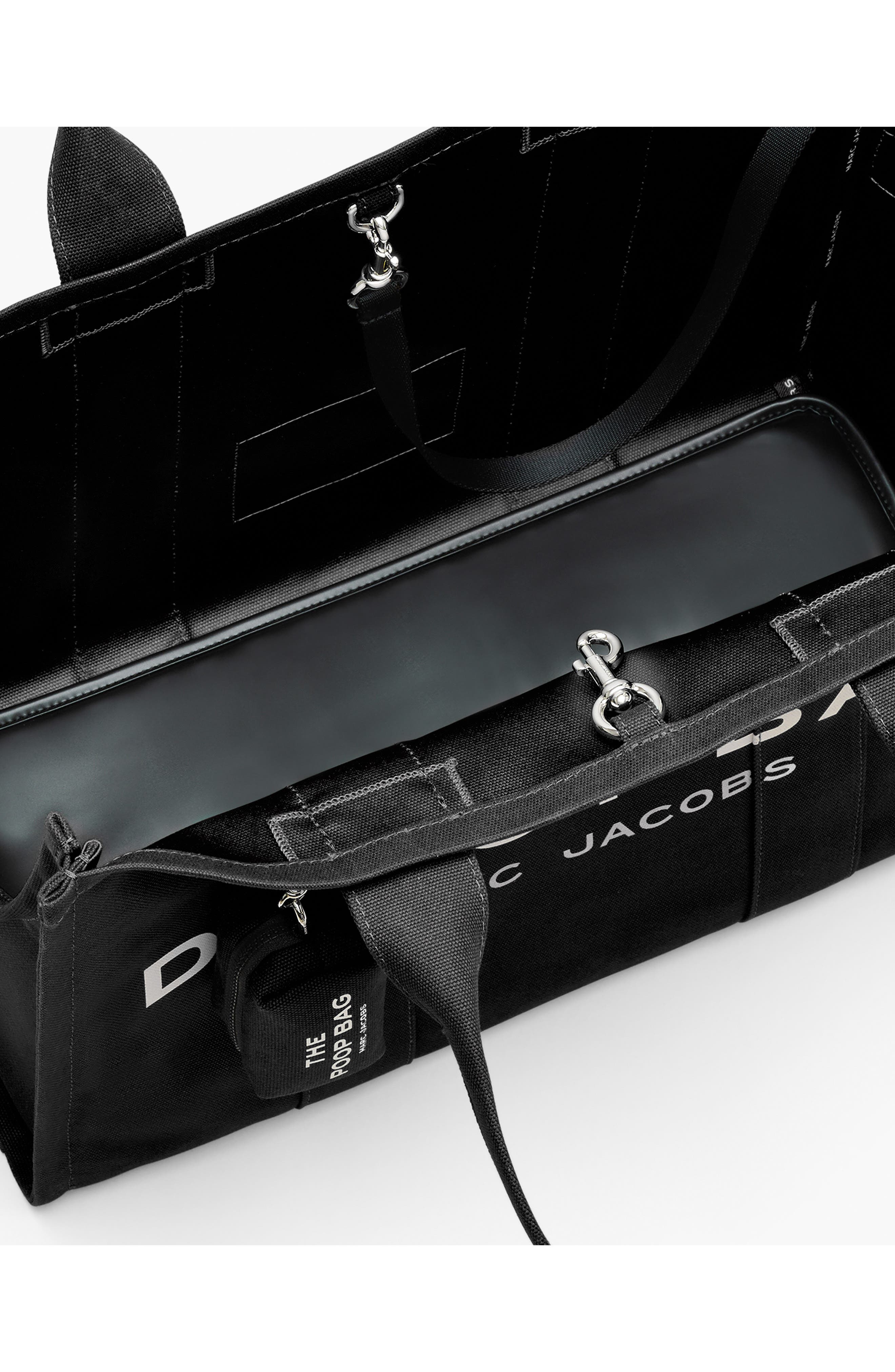 Marc Jacobs The Doggy Cotton Canvas Tote, Alternate, color, Black