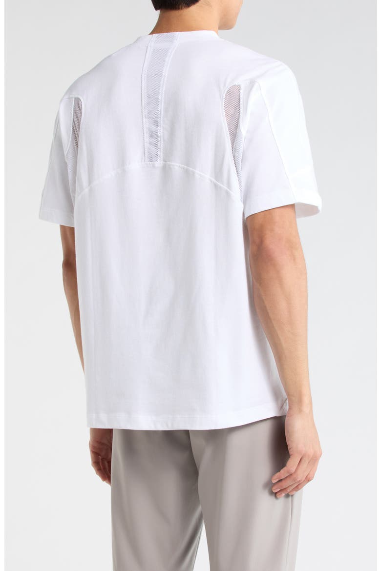 Sport Seam Mesh Paneled T-Shirt, Alternate, color, OPTIC WHITE