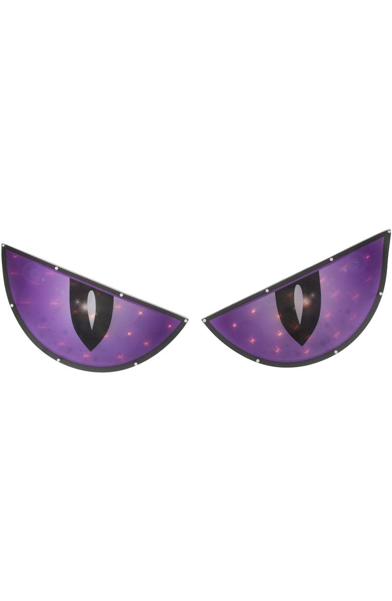 Northlight Lighted Eyes Halloween Window Silhouette Decorations - 40" - Purple - Set of 2, Main, color, 
