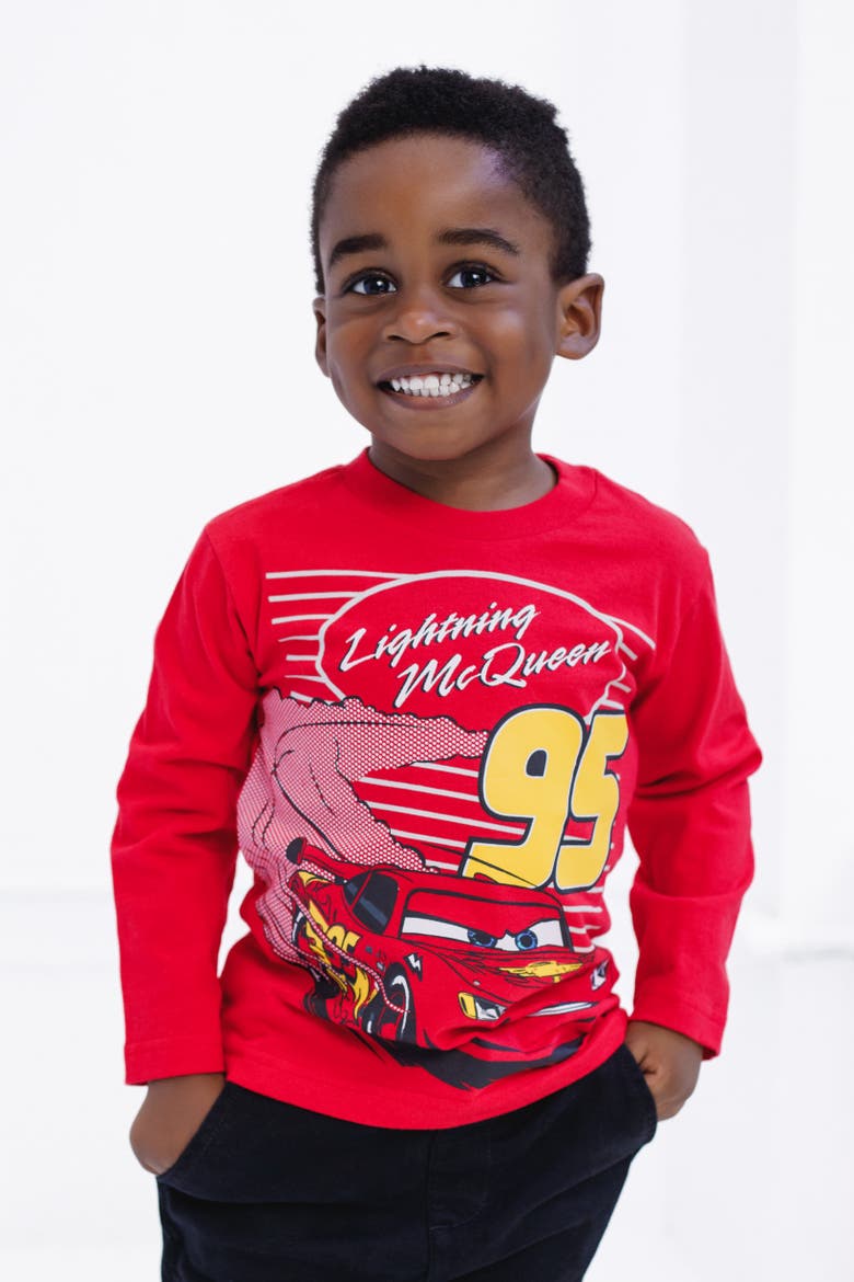 Cars 2-Piece Long Sleeve T-Shirts, Alternate, color, Red McQueen Mater