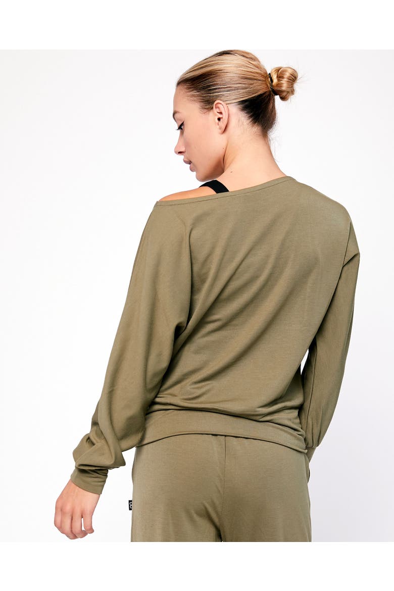 Karma Graphic Long Sleeve Top, Alternate, color, Olive/Print