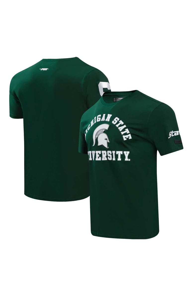PRO STANDARD Men's Pro Standard Green Michigan State Spartans Classic Stacked Logo T-Shirt, Main, color, Green