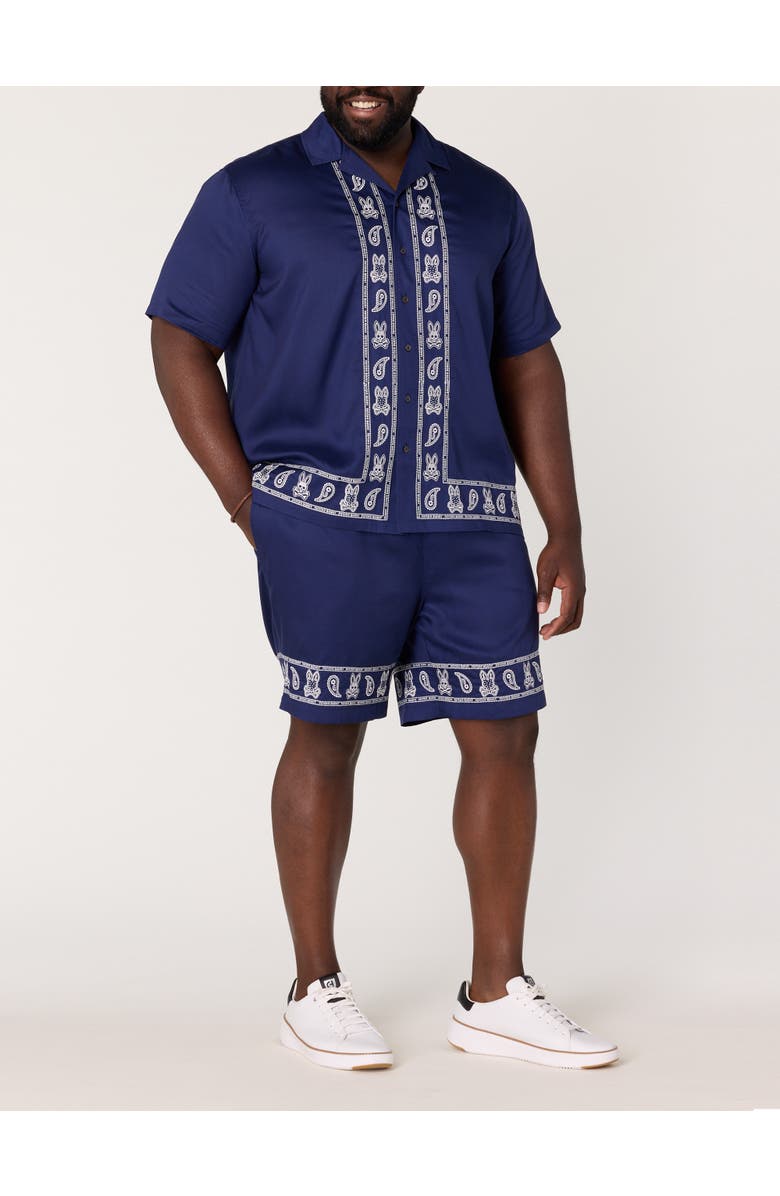 Psycho Bunny Big & Tall Embroidered Sport Shirt, Alternate, color, Evening Blue