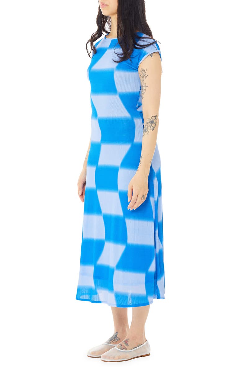 Find Me Now Rhea Wavy Checkerboard Midi Dress, Alternate, color, 