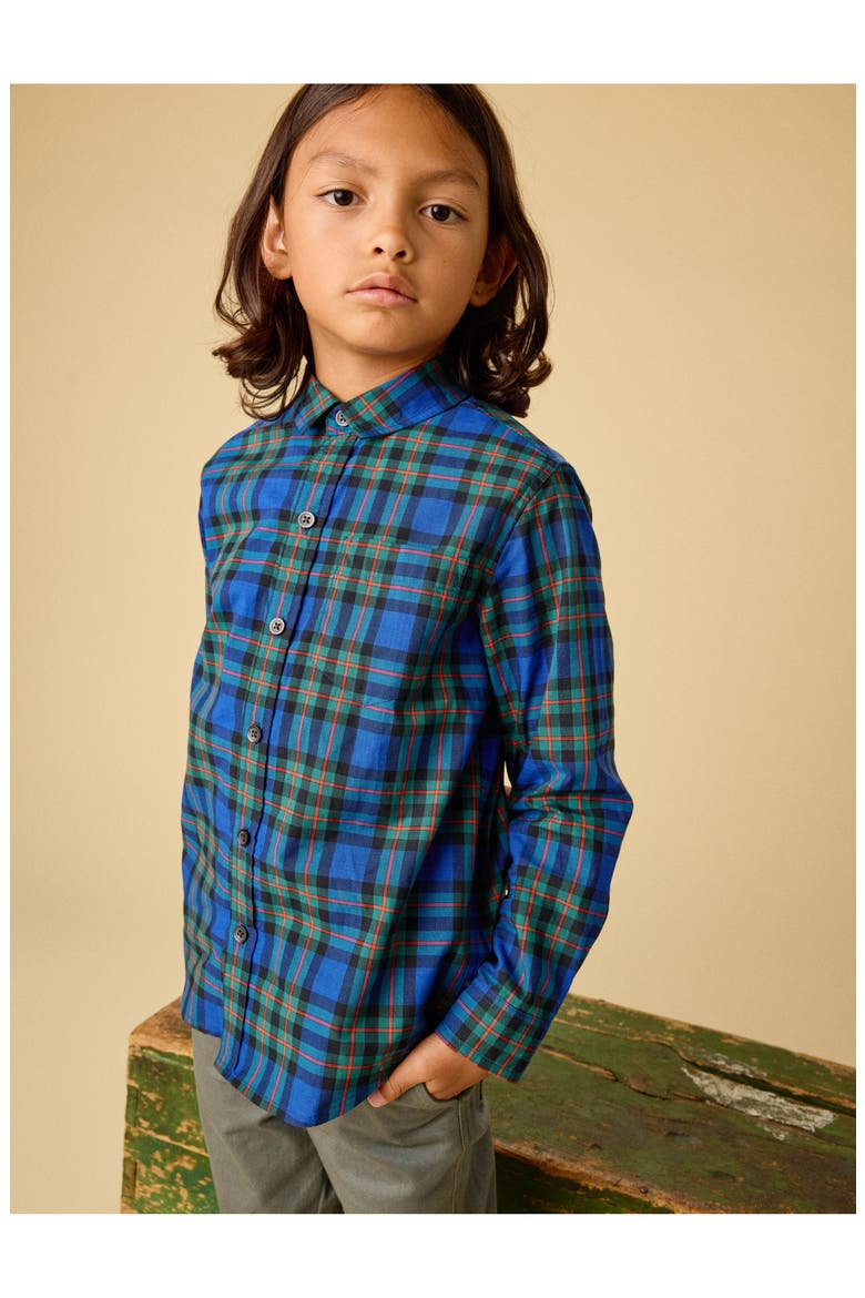 Plaid Button Up Shirt, Alternate, color, Busan Holiday Plaid