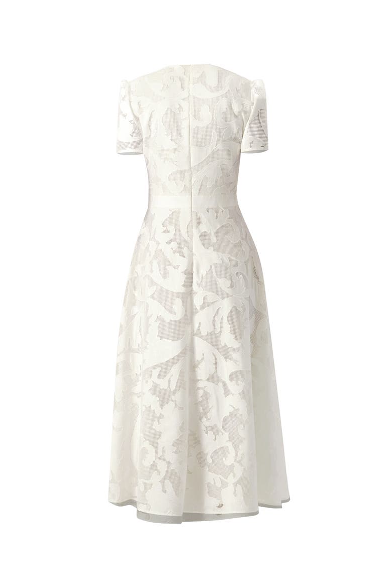 Lace A-Line Midi Dress, Alternate, color, White