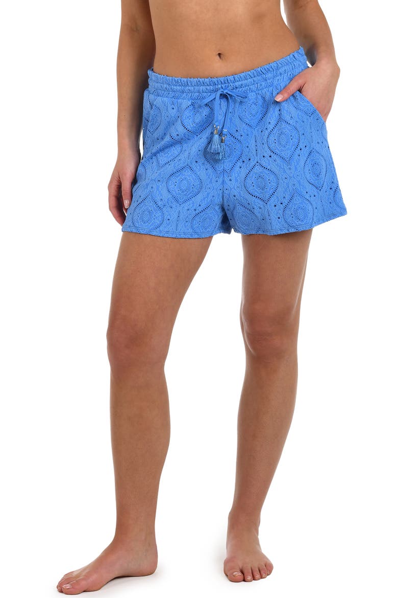 Mantra Cover-Up Shorts, Alternate, color, CHAMBRAY