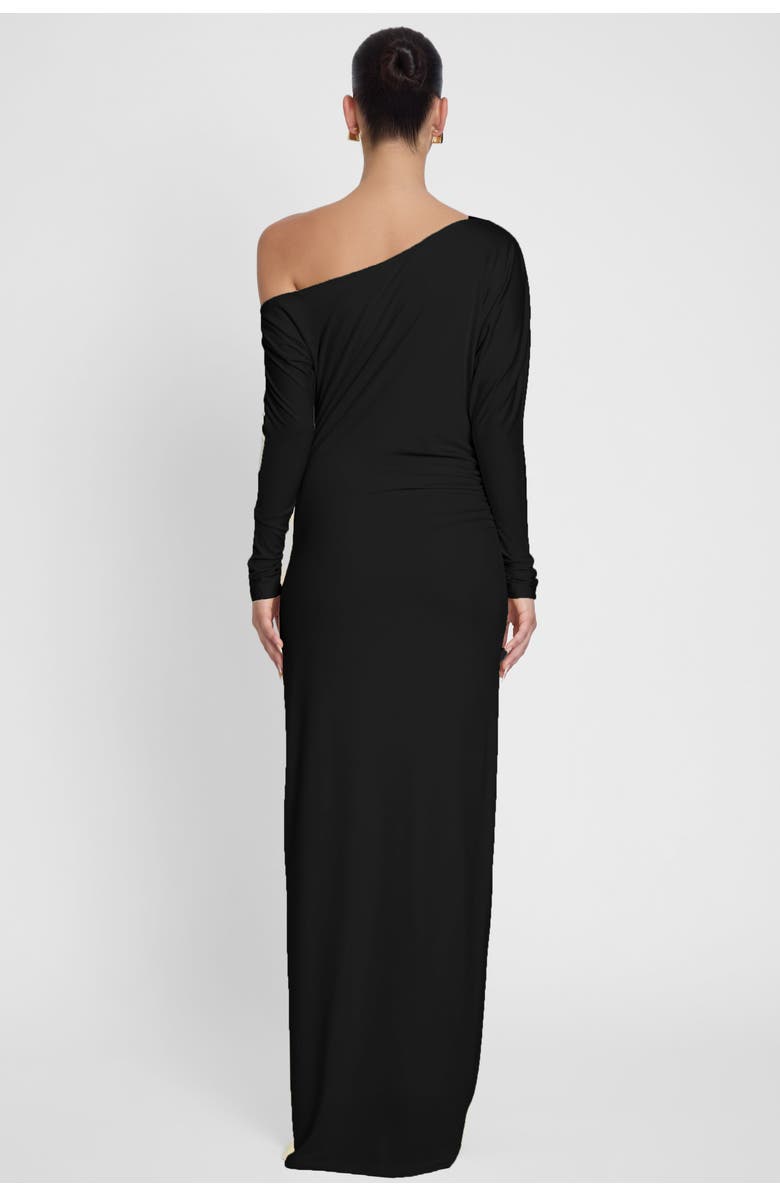 LEAU Sola Slouchy Jersey Maxi Dress, Alternate, color, Black
