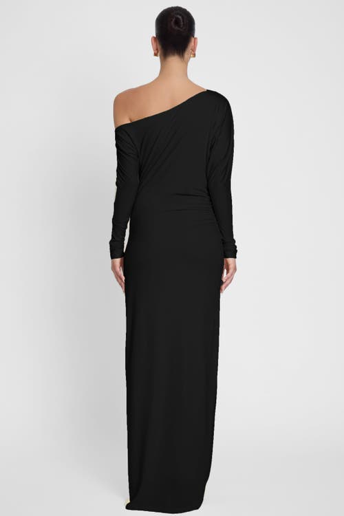 Leau Sola Slouchy Jersey Maxi Dress In Black