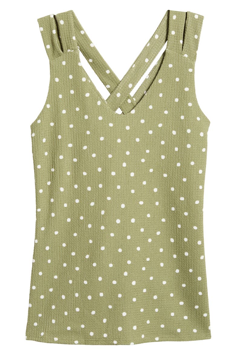 Crisscross Tank Top, Alternate, color, SAGE