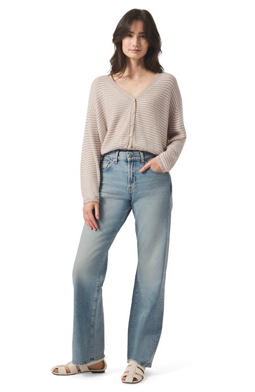 Splendid Bri Stripe Rib Blouson Sleeve Cardigan
