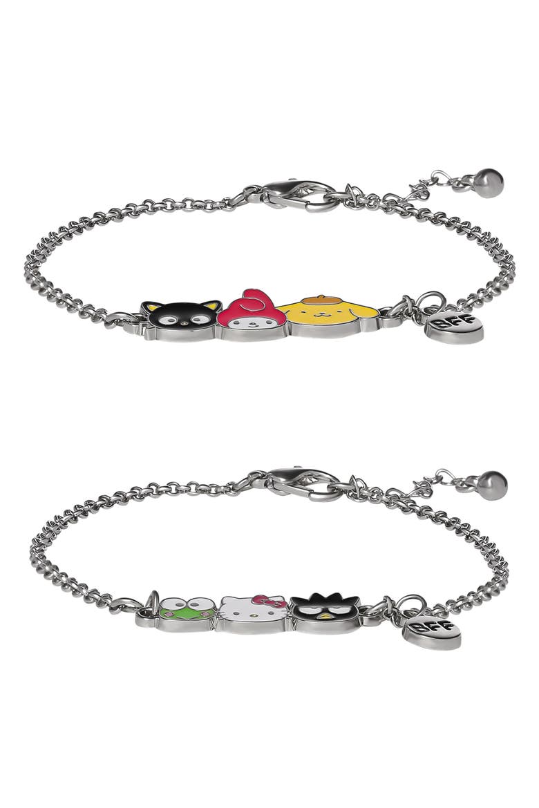 and Friends BFF Charm Bracelet Set, Alternate, color, Silver