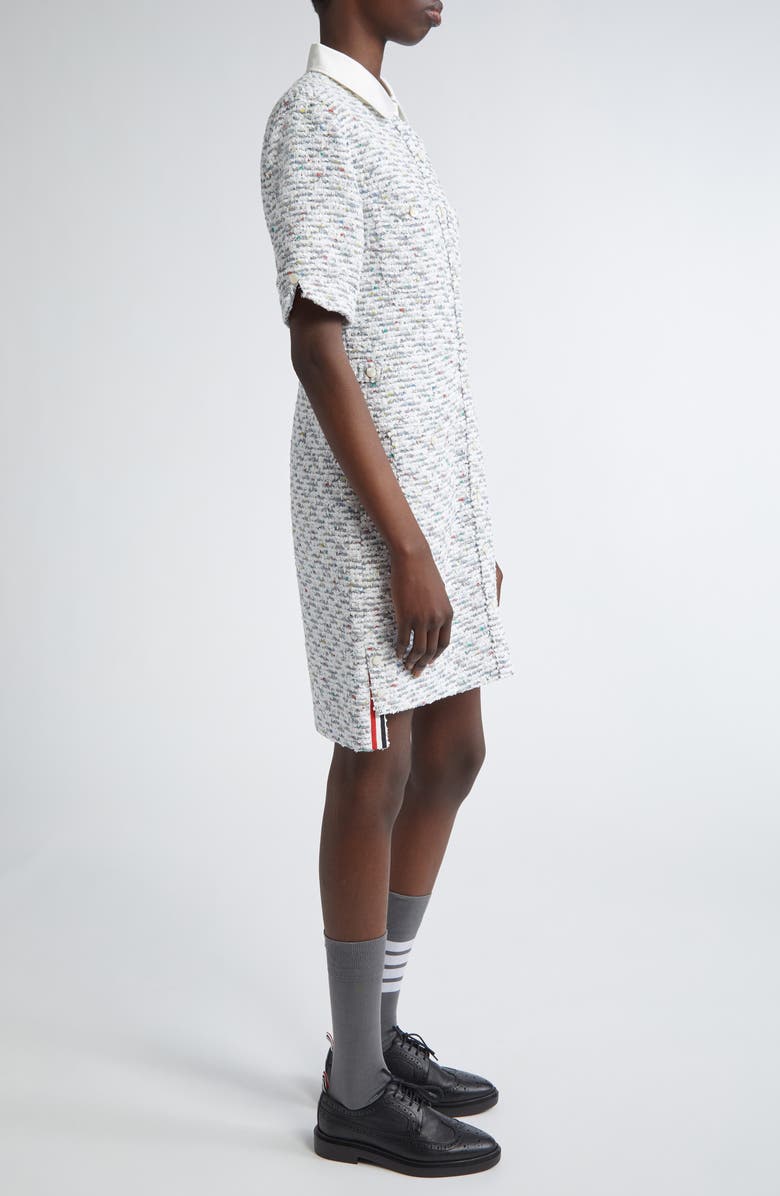 Thom Browne Tweed Sheath Dress, Alternate, color, Medium Grey