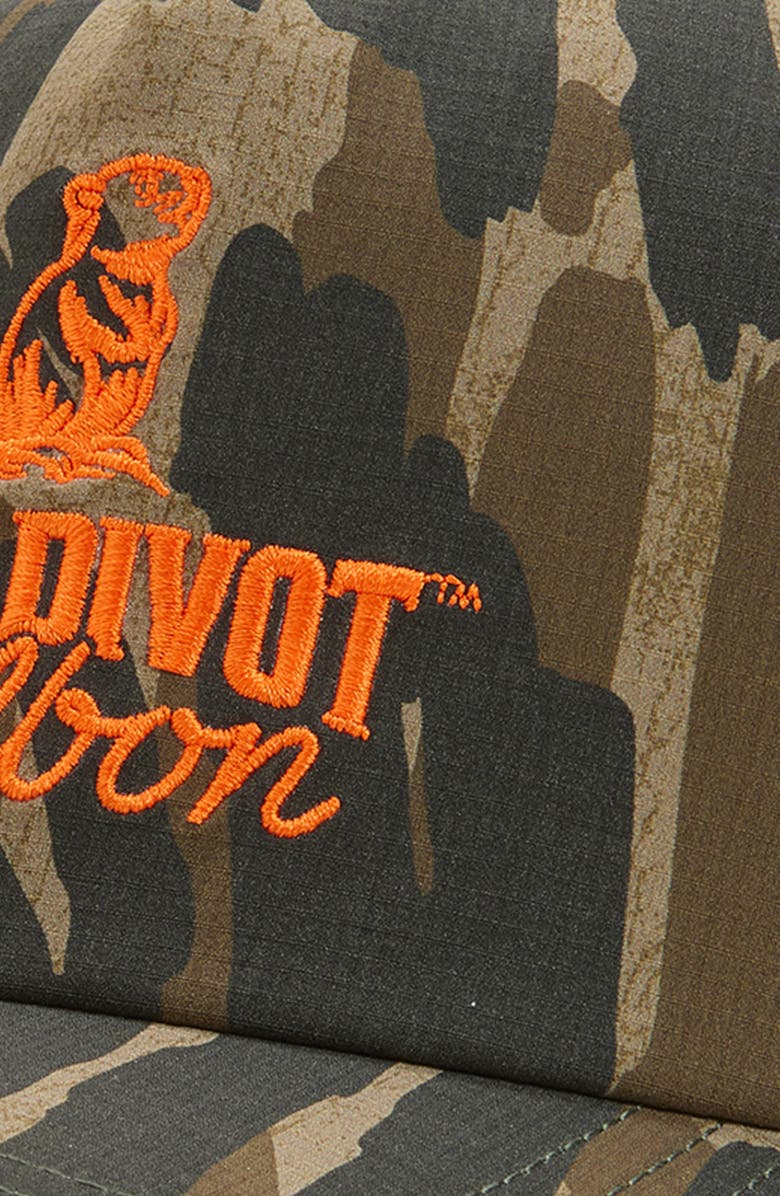 Malbon Golf Tour Divot Camo Stretch Ripstop Snapback Ball Cap, Alternate, color, Bark Camo