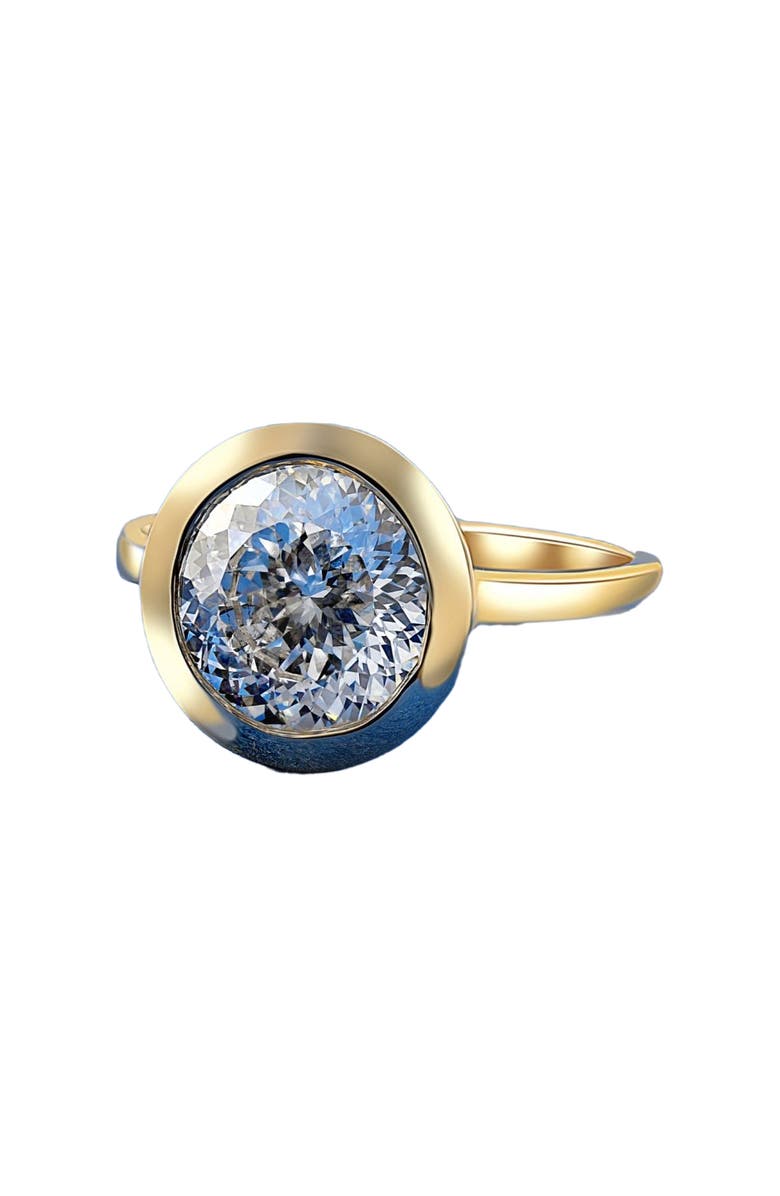 Bliss Diamond Certified 3.02Ct Portuguese Cut Bezel Diamond Engagement Ring Gold Lab Grown, Alternate, color, 