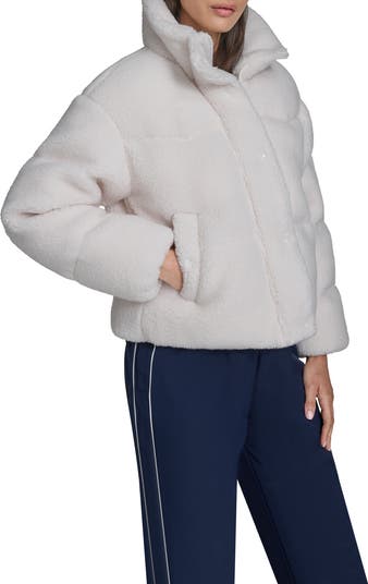 Western Faux Shearling Puffer Jacket