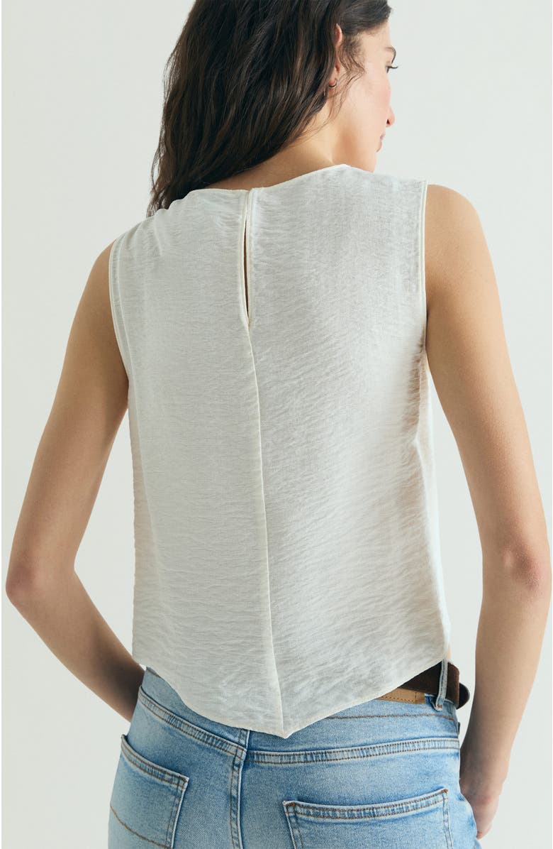 Scalpers Asymmetrical Knot Top, Alternate, color, Ecru