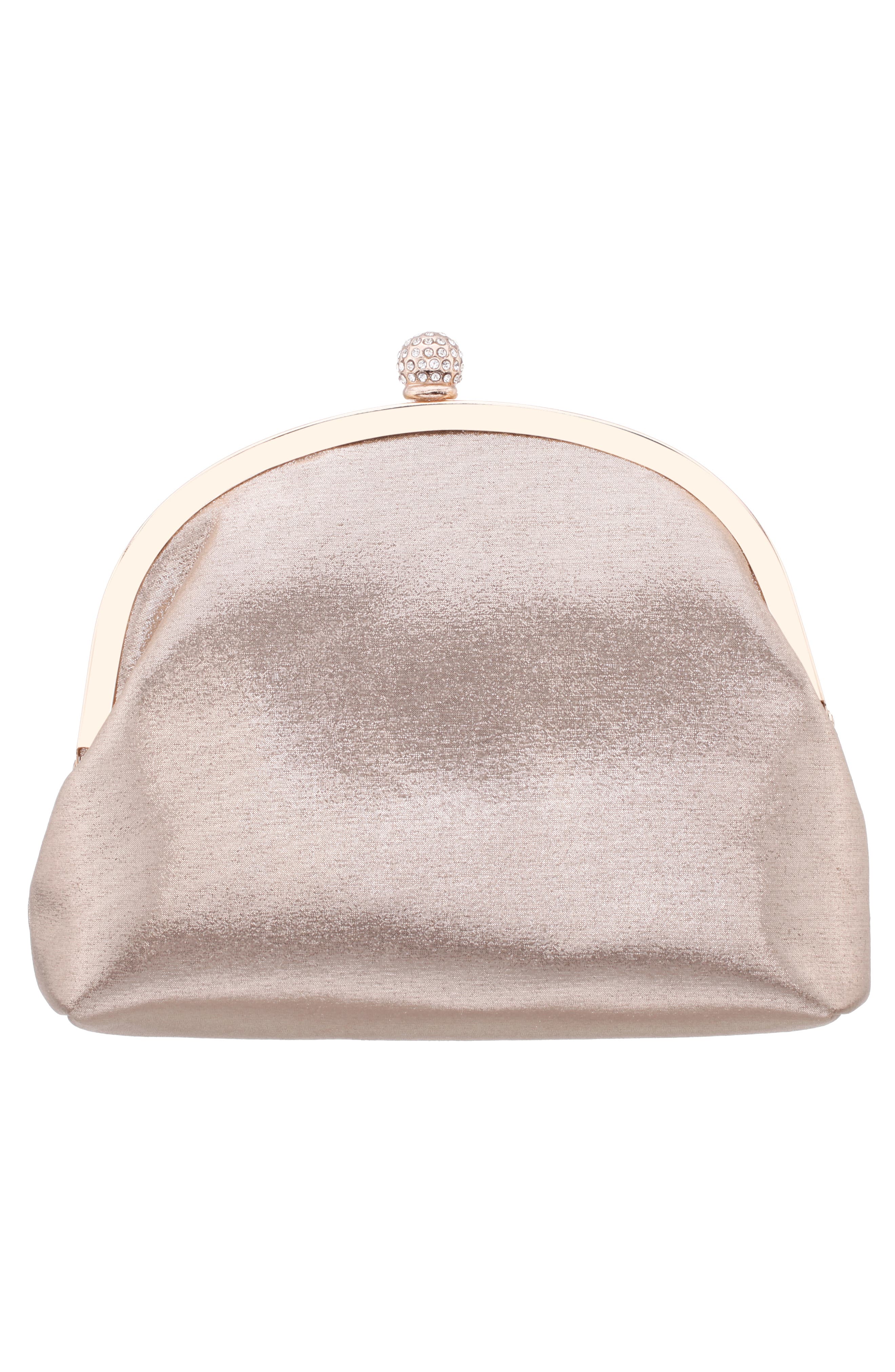 Nina Sweetie Frame Clutch, Alternate, color, Taupe