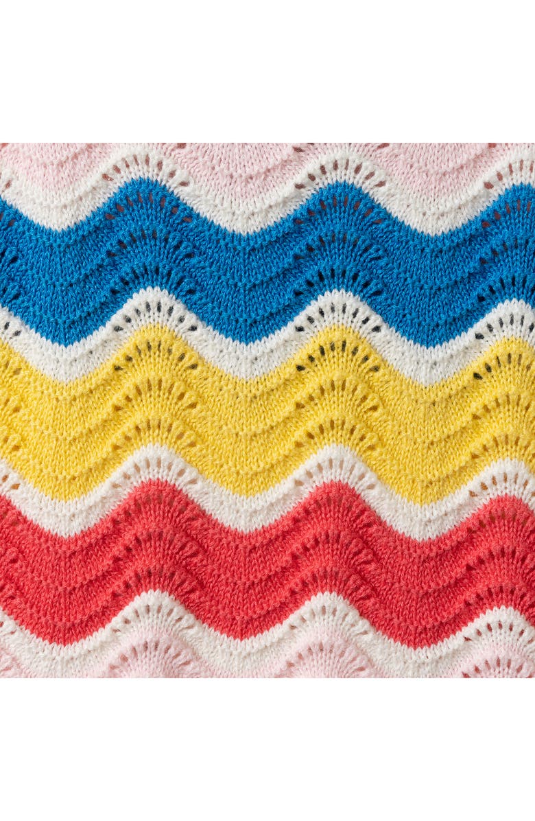 Andy & Evan Sunshine Ripple Crochet Top & Shorts Set, Alternate, color, White Multi