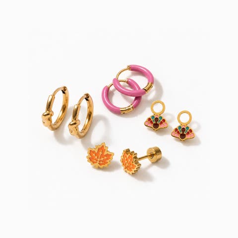 Thanksgiving Stack Earrings Set