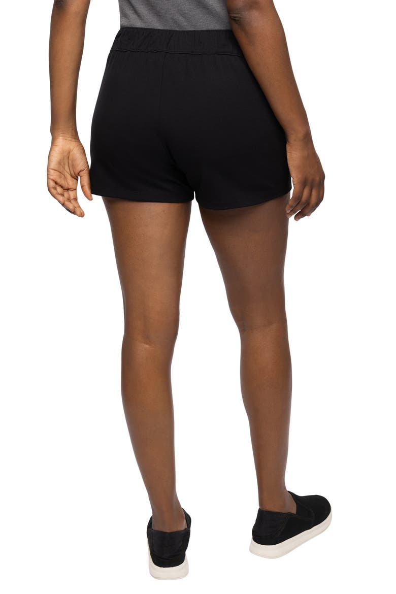 Friday Ponte Shorts, Alternate, color, BLACK