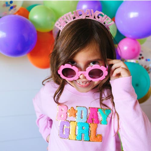 Sweet Wink Girls' Birthday Patch Sweatshirt - Little Kid, Big Kid In Pink