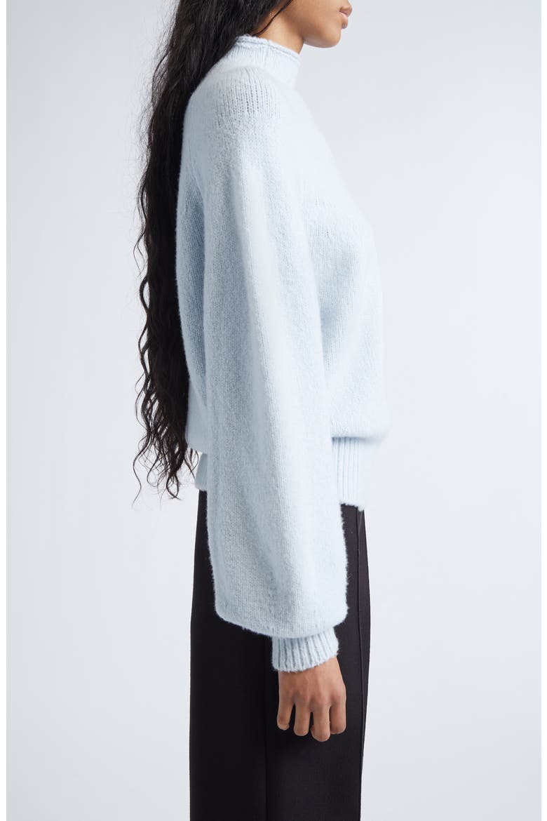 Cashmere Blend Funnel Neck Sweater, Alternate, color, LIGHT BLUE