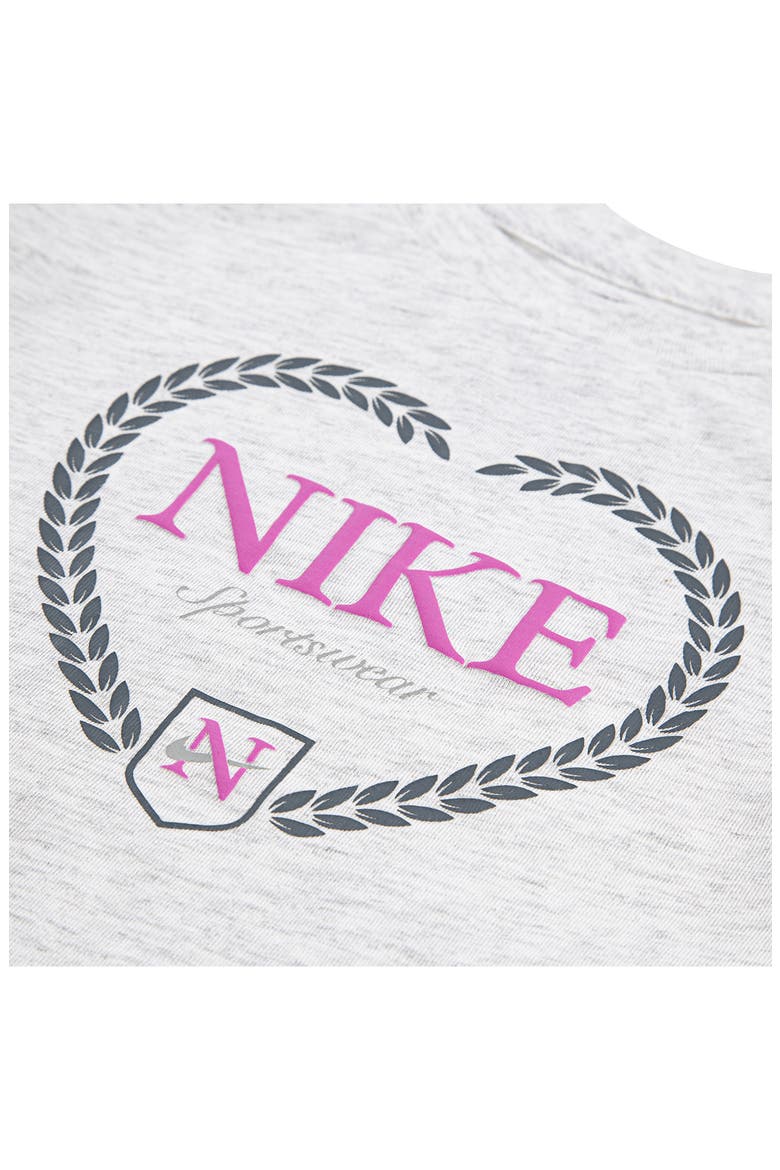 Kids' Game Swoosh Match Boxy Graphic T-Shirt, Alternate, color, BIRCH HEATHER